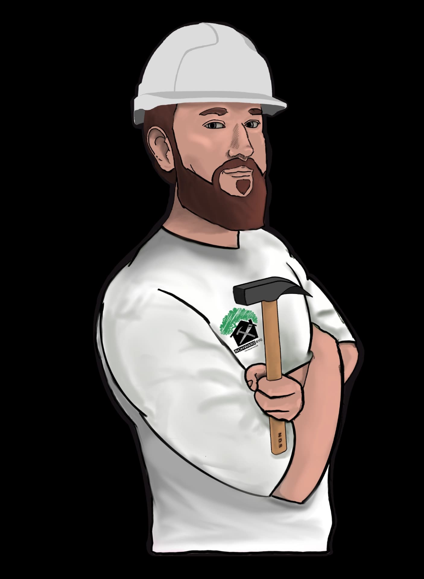 Nicolai Schwarz med hammer
